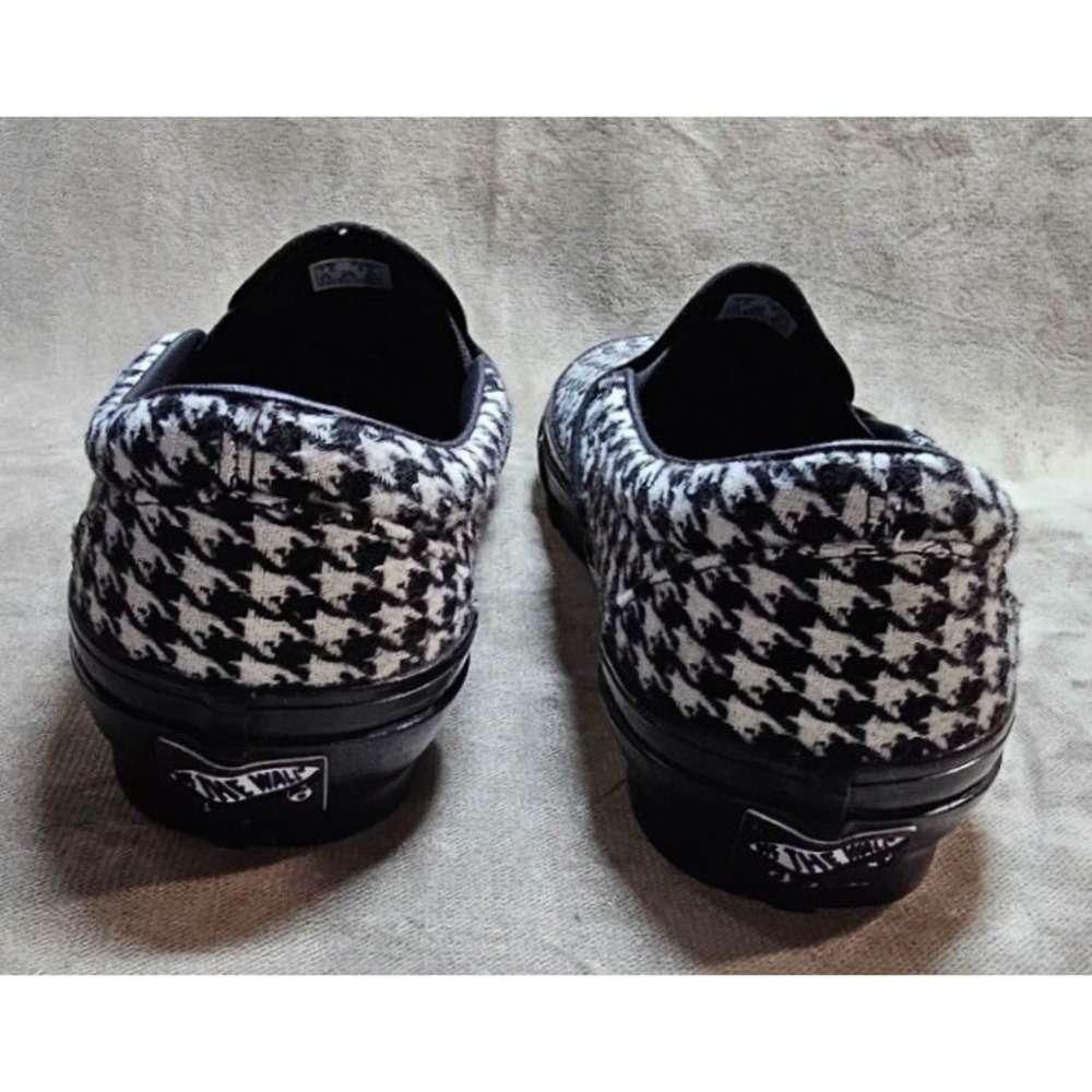 Vans LX Classic Slip-On 98 Houndstooth Black White Men 7.5 Women 9 NWOT 507452 - Picture 4 of 7